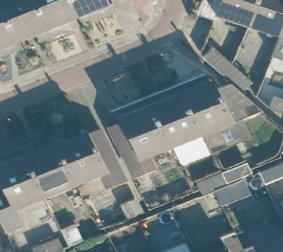 True ortho Luchtfoto op daksegment