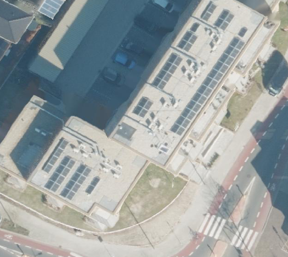True ortho Luchtfoto op daksegment