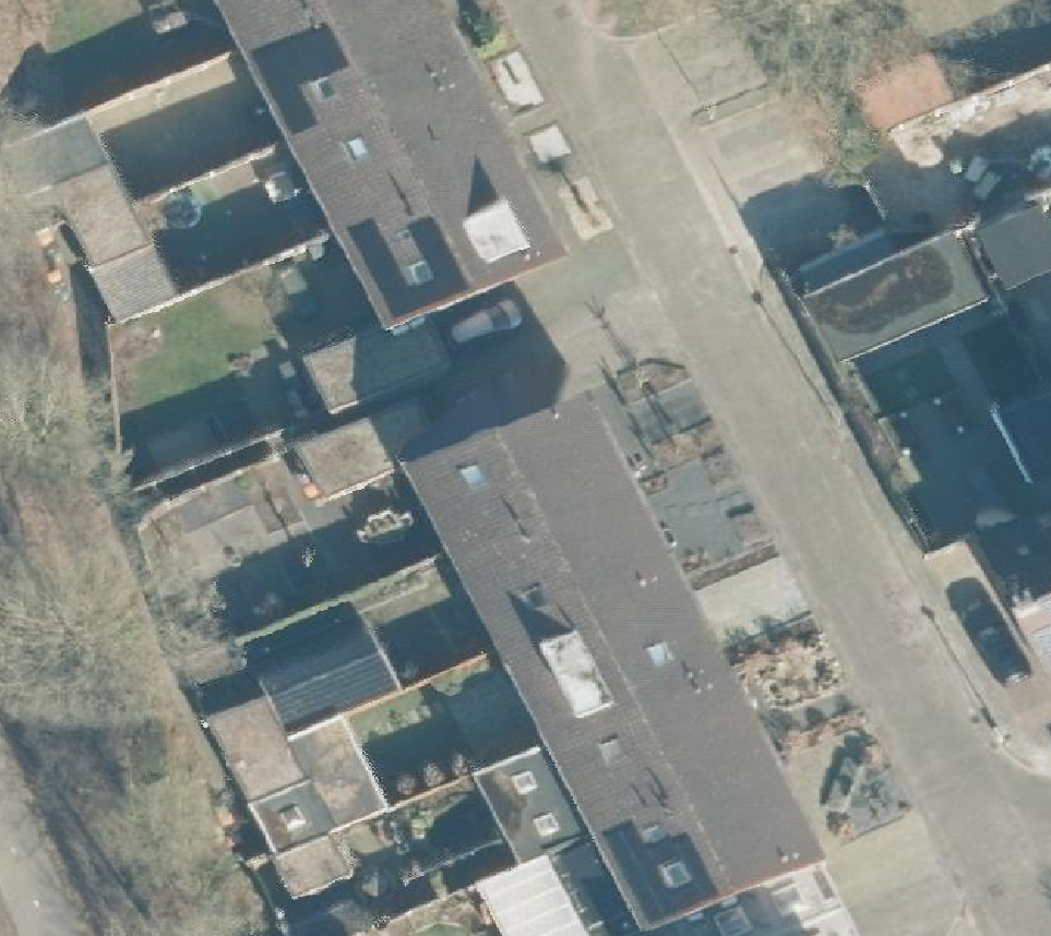 True ortho Luchtfoto op daksegment