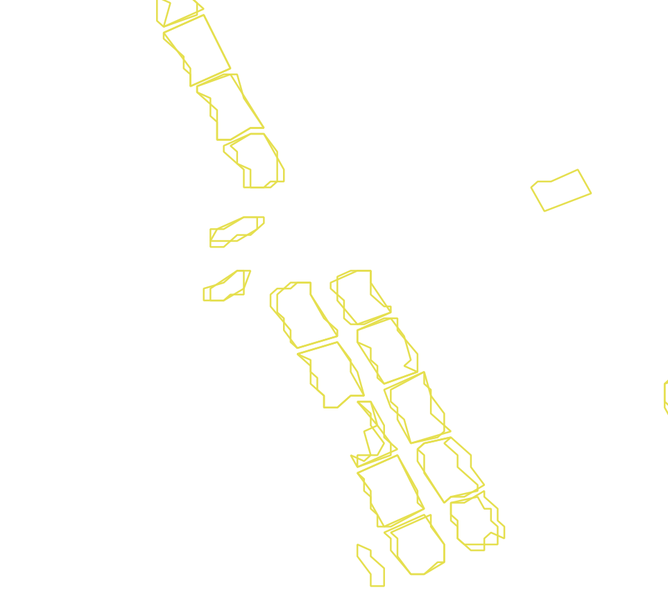 Daksegment met contourlijnen en structuurweergave