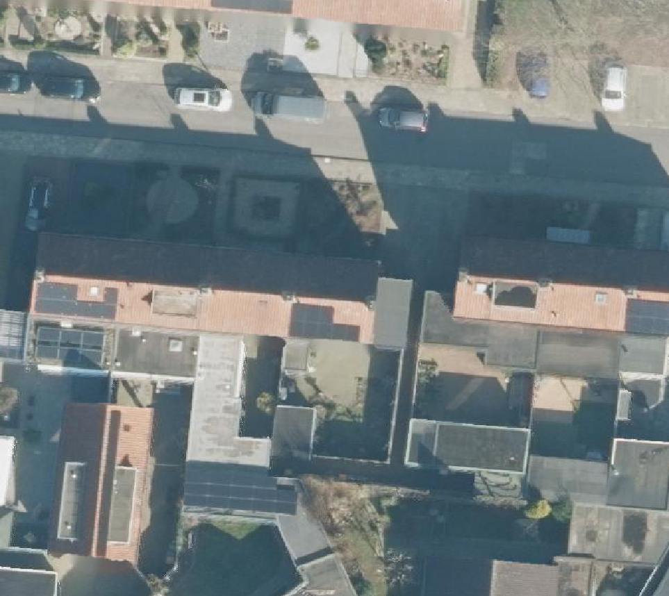 True ortho Luchtfoto op daksegment