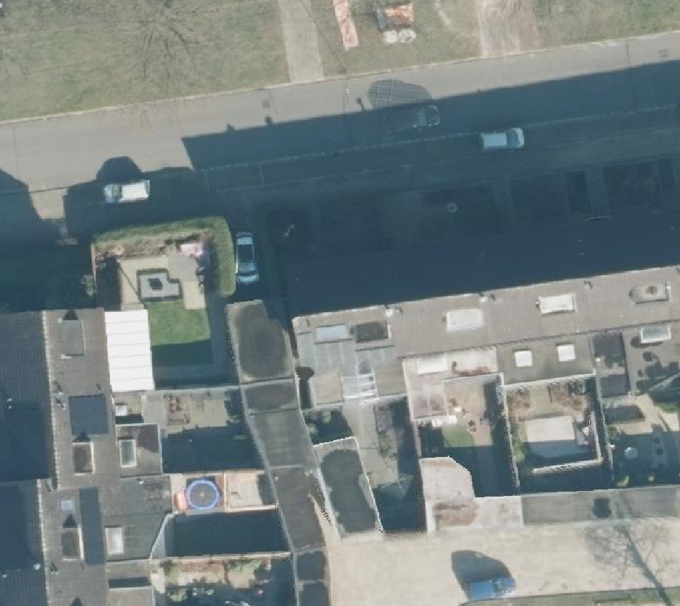 True ortho Luchtfoto op daksegment