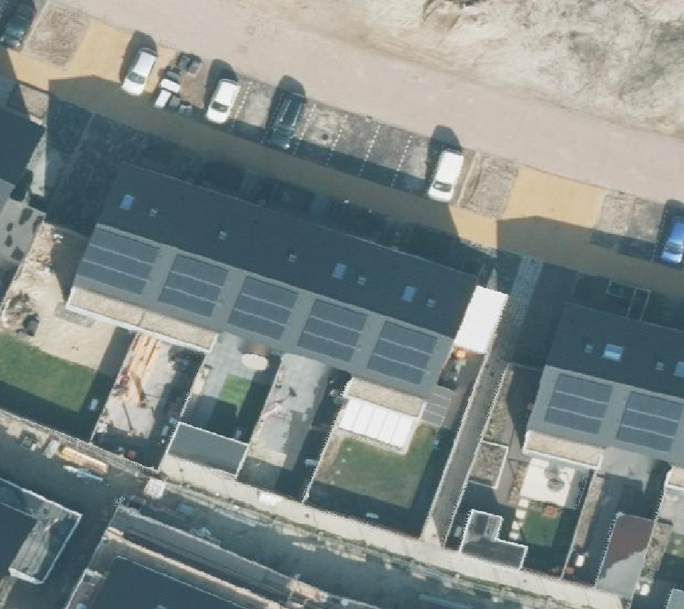 True ortho Luchtfoto op daksegment