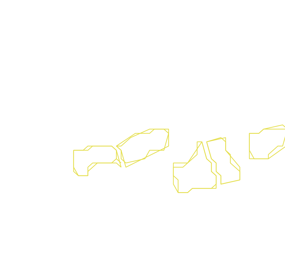 Daksegment ingezoomd met contourlijnen en structuurweergave