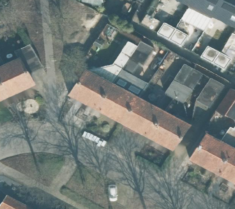 True ortho Luchtfoto op daksegment