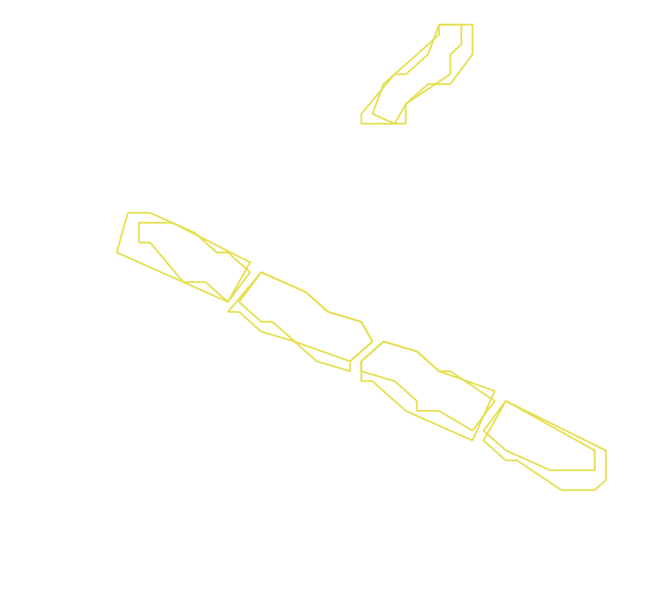 Daksegment ingezoomd met contourlijnen en structuurweergave