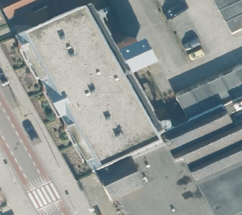 True ortho Luchtfoto op daksegment