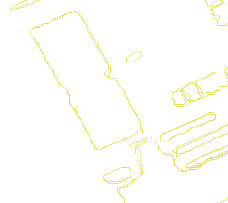 Daksegment met contourlijnen en structuurweergave