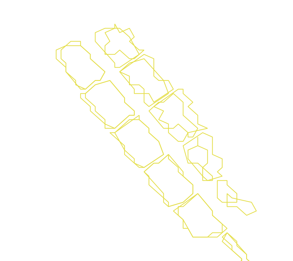 Daksegment ingezoomd met contourlijnen en structuurweergave