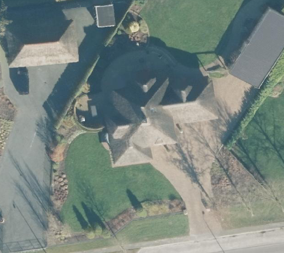 True ortho Luchtfoto op daksegment