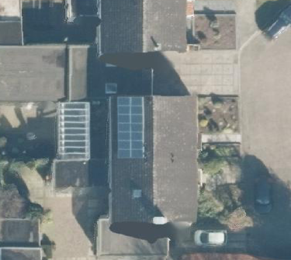 True ortho luchtfoto van Losser met zicht op woning