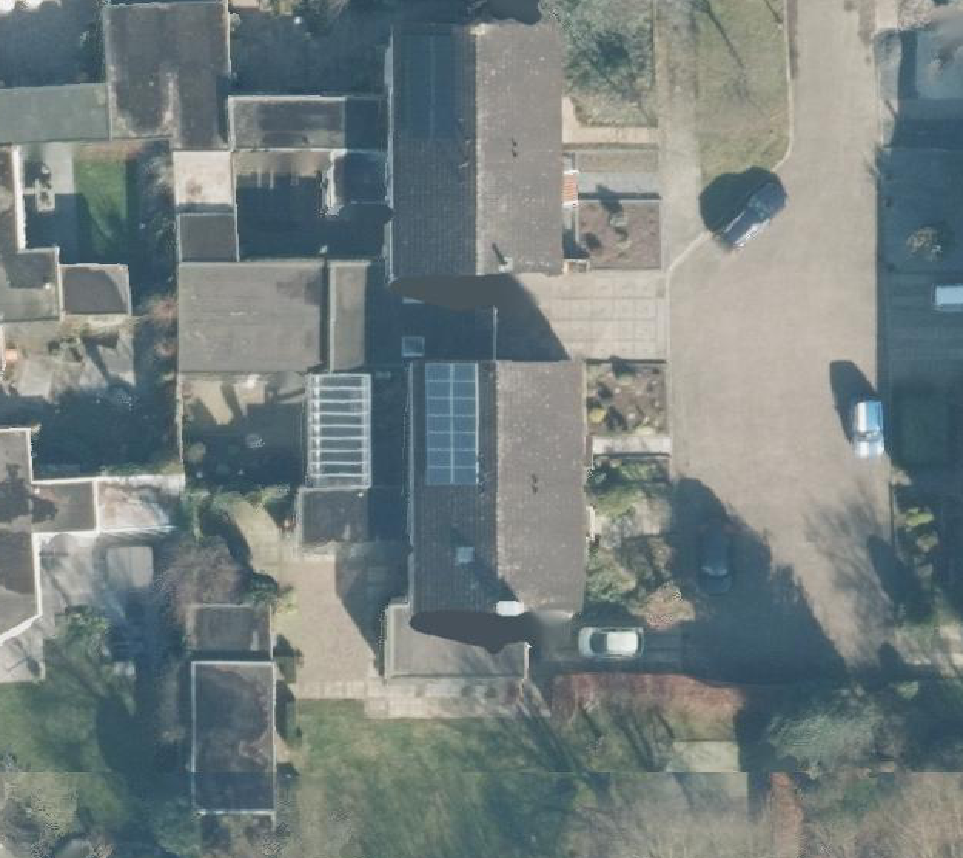 True ortho Luchtfoto op daksegment
