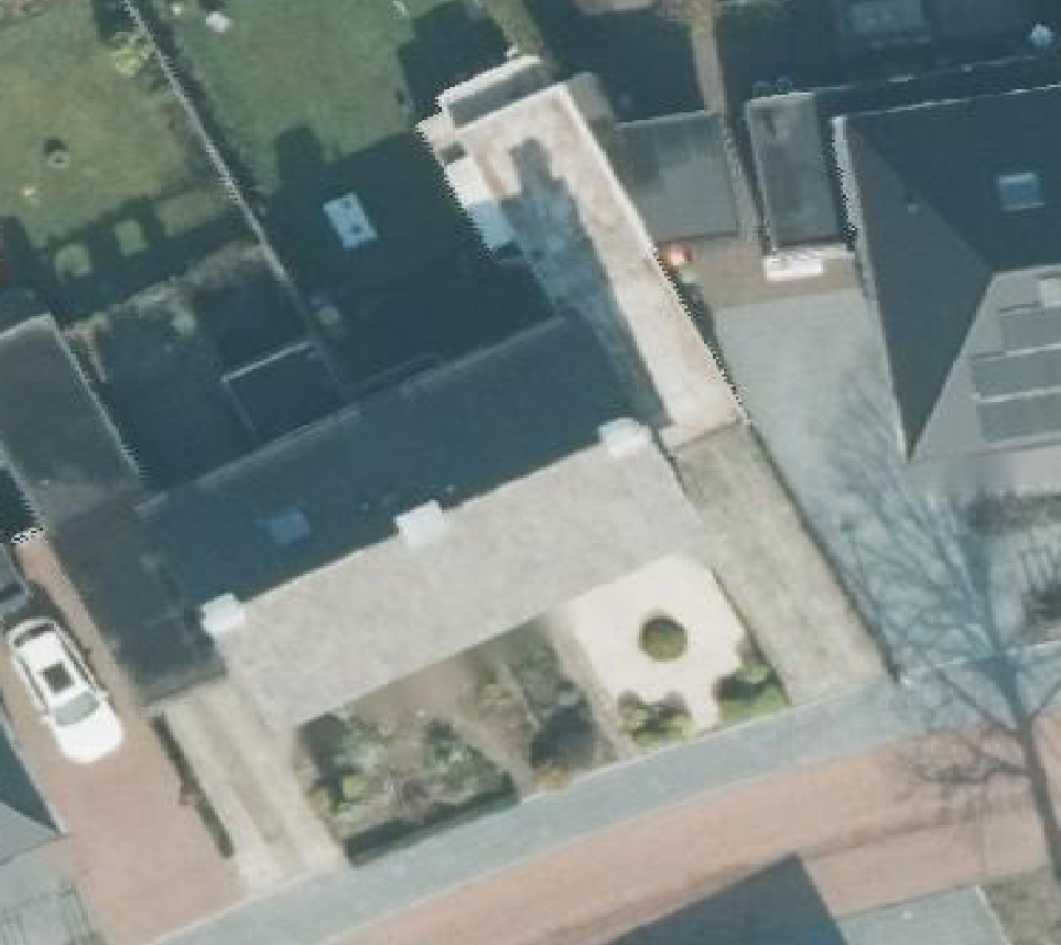 True ortho luchtfoto van Losser met zicht op woning
