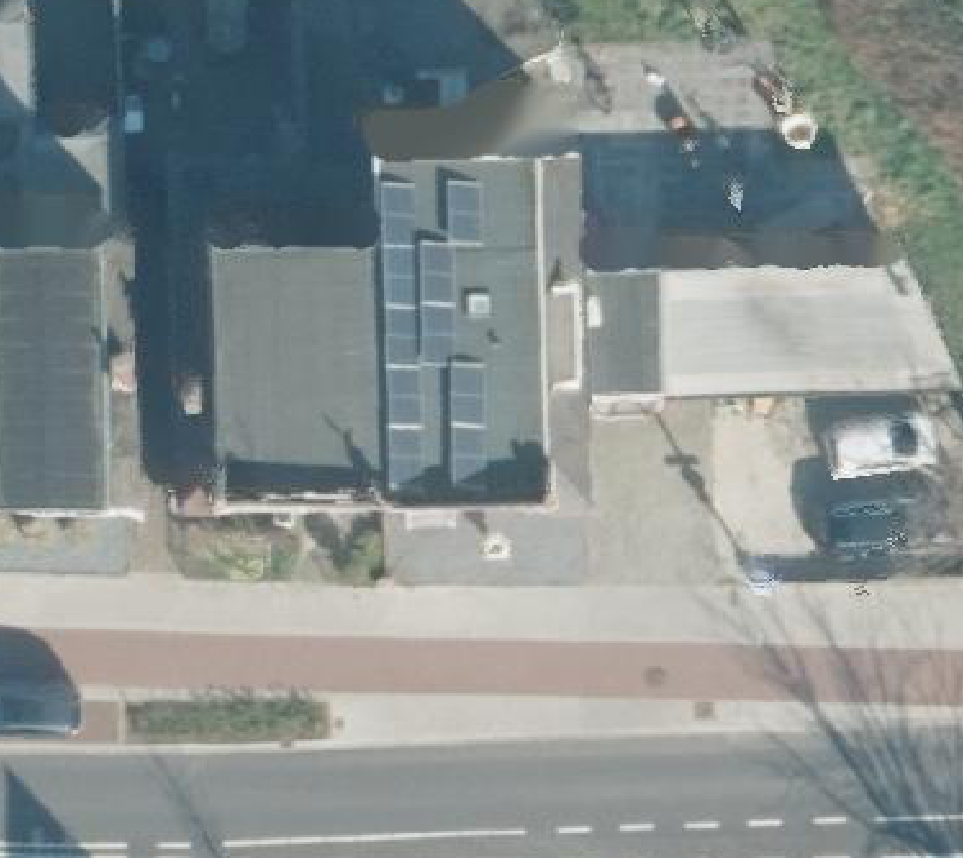 True ortho luchtfoto van Hengelo met zicht op woning
