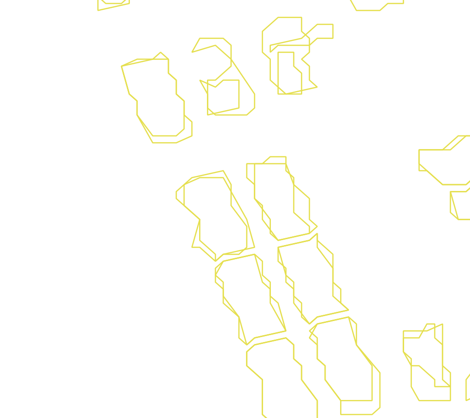 Daksegment ingezoomd met contourlijnen en structuurweergave