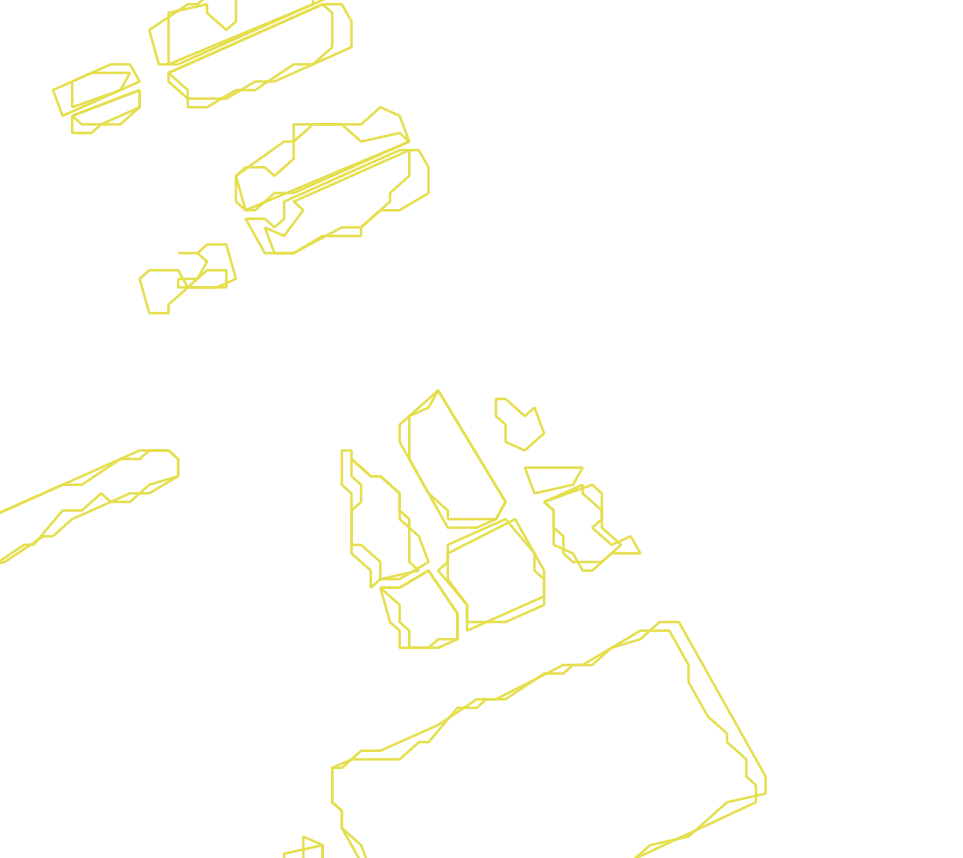 Daksegment met contourlijnen en structuurweergave