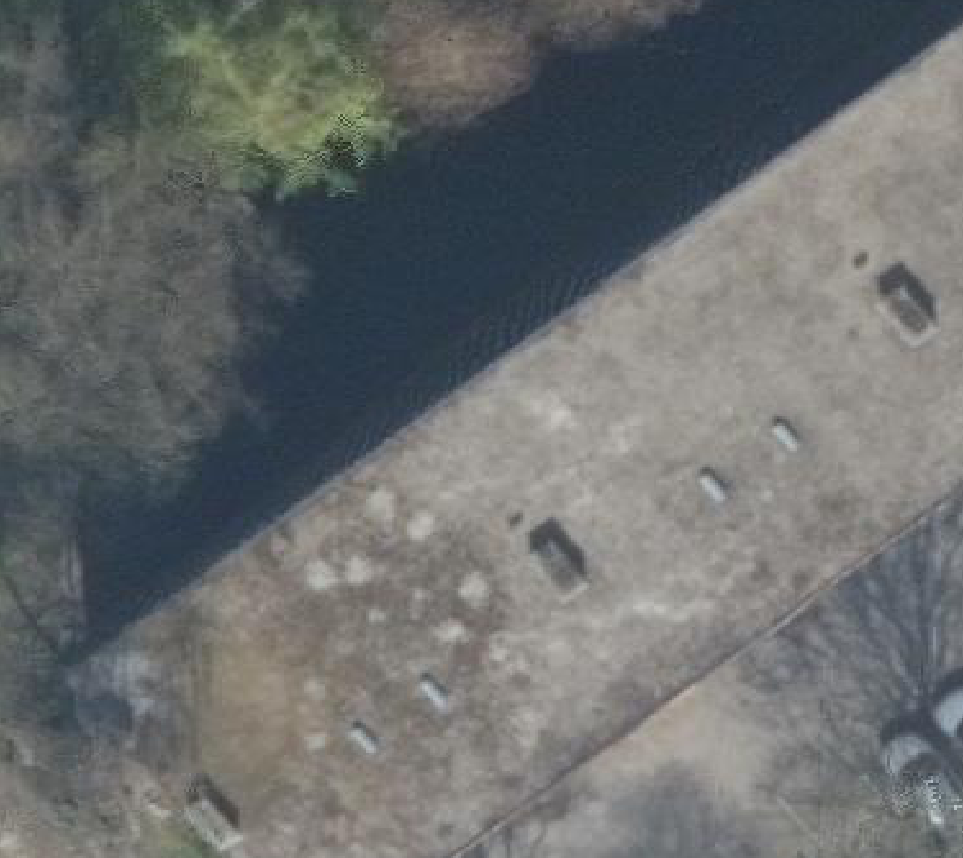 True ortho Luchtfoto op daksegment ingezoomd