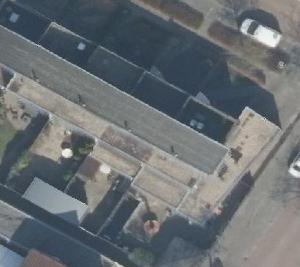 True ortho luchtfoto van Nijkerkerveen met zicht op woning