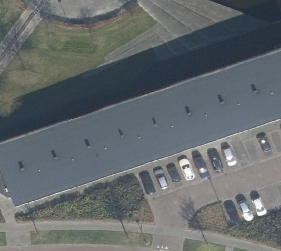 True ortho Luchtfoto op daksegment
