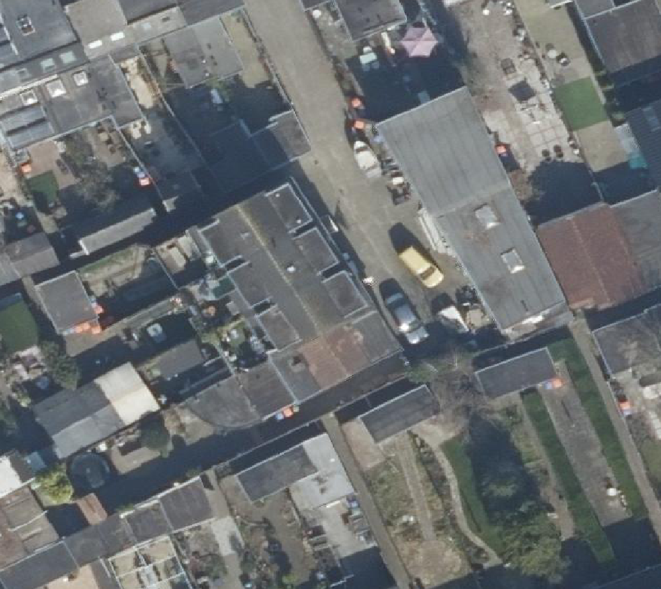 True ortho Luchtfoto op daksegment