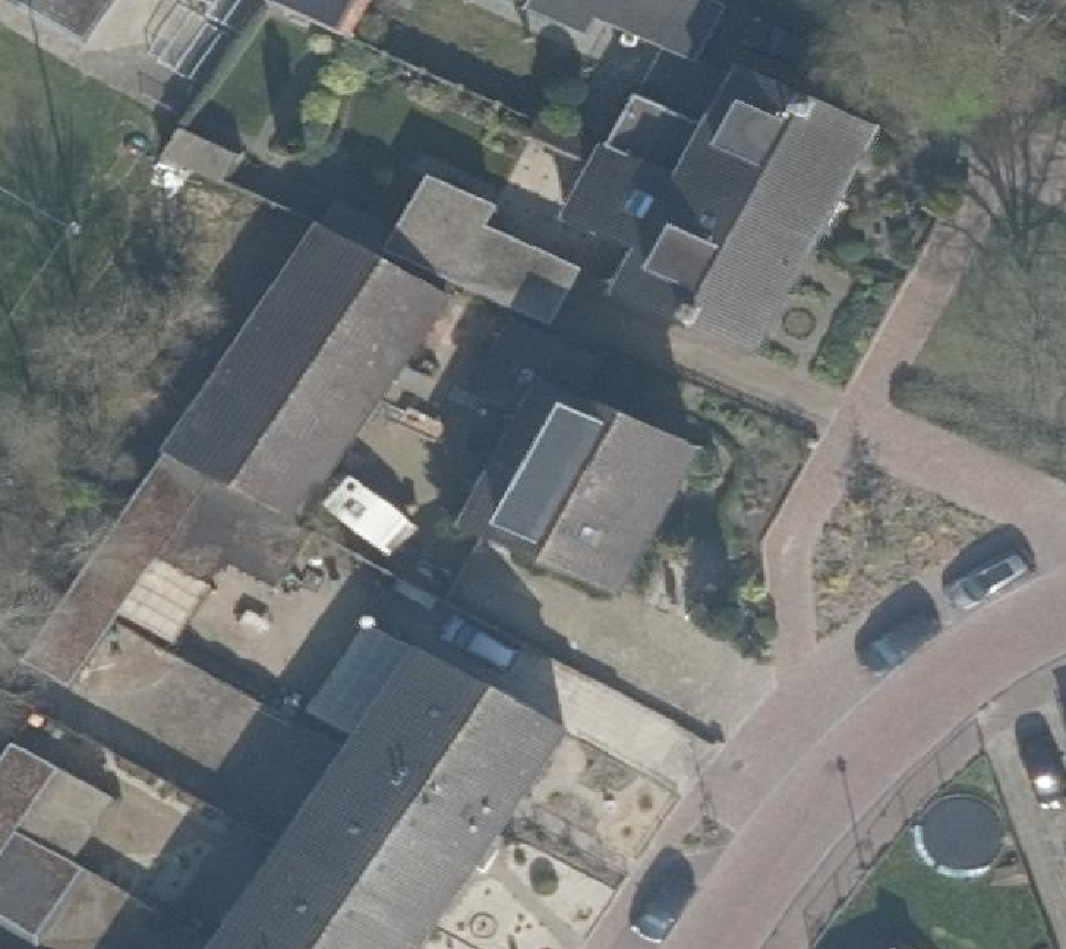 True ortho Luchtfoto op daksegment