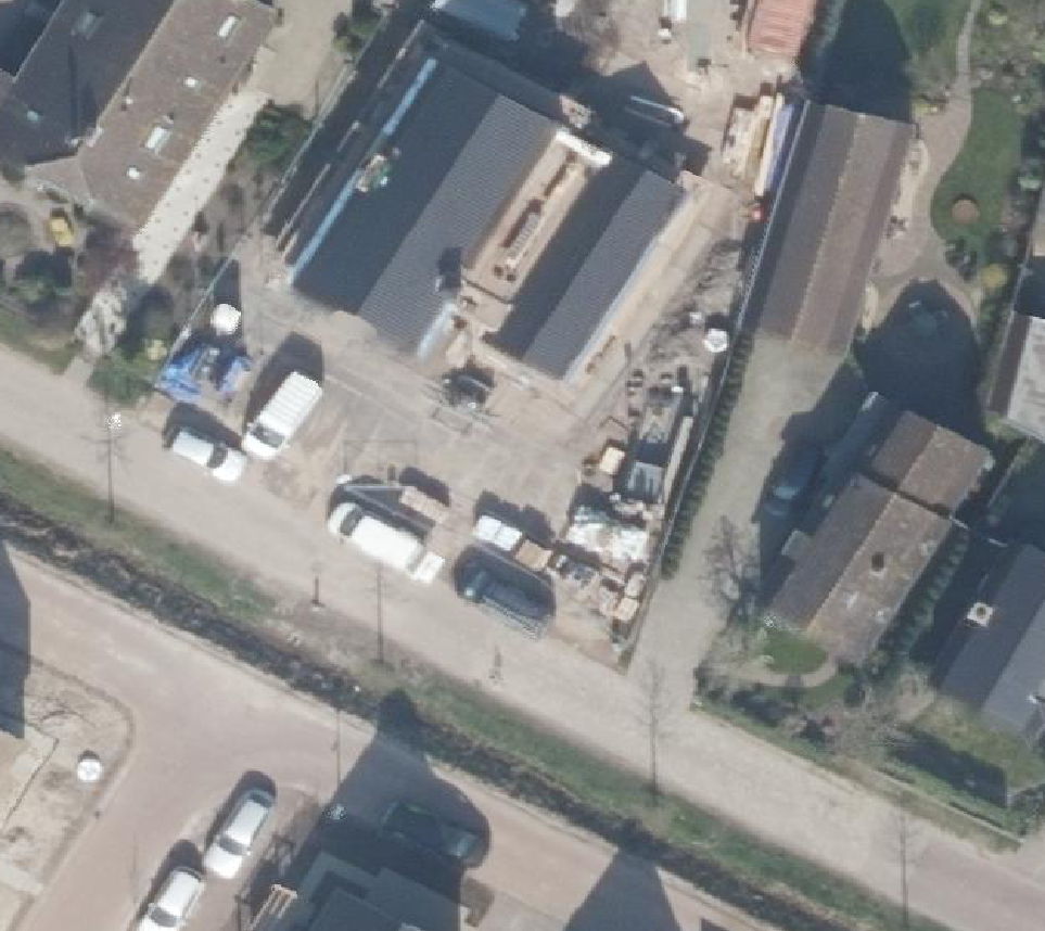 True ortho Luchtfoto op daksegment