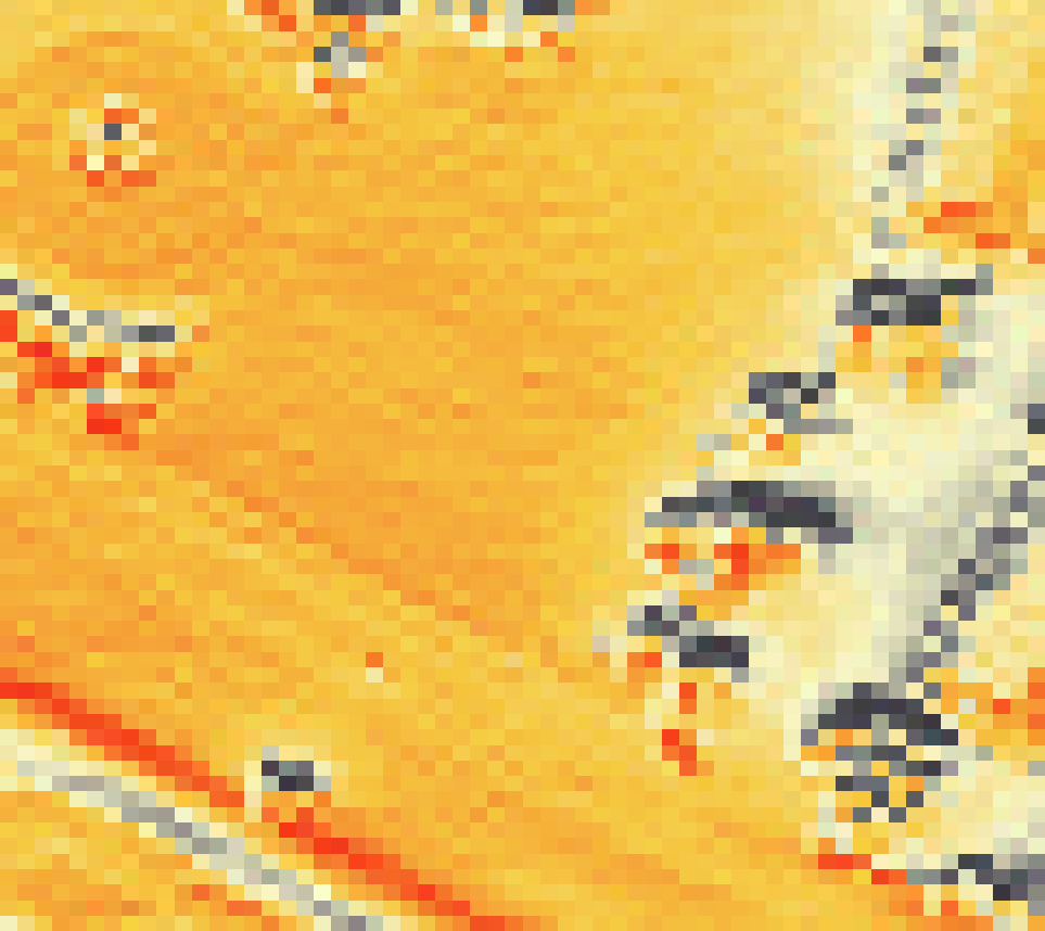 PV-irradiatie op daksegment ingezoomd met intensiteitsverdeling van zonlicht