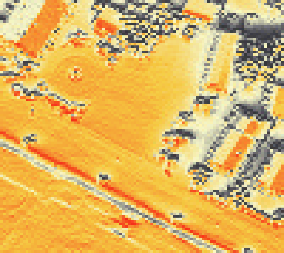 PV-irradiatie op daksegment met intensiteitsverdeling van zonlicht