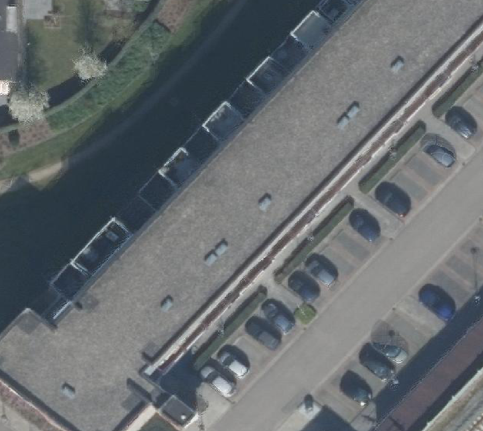 True ortho Luchtfoto op daksegment