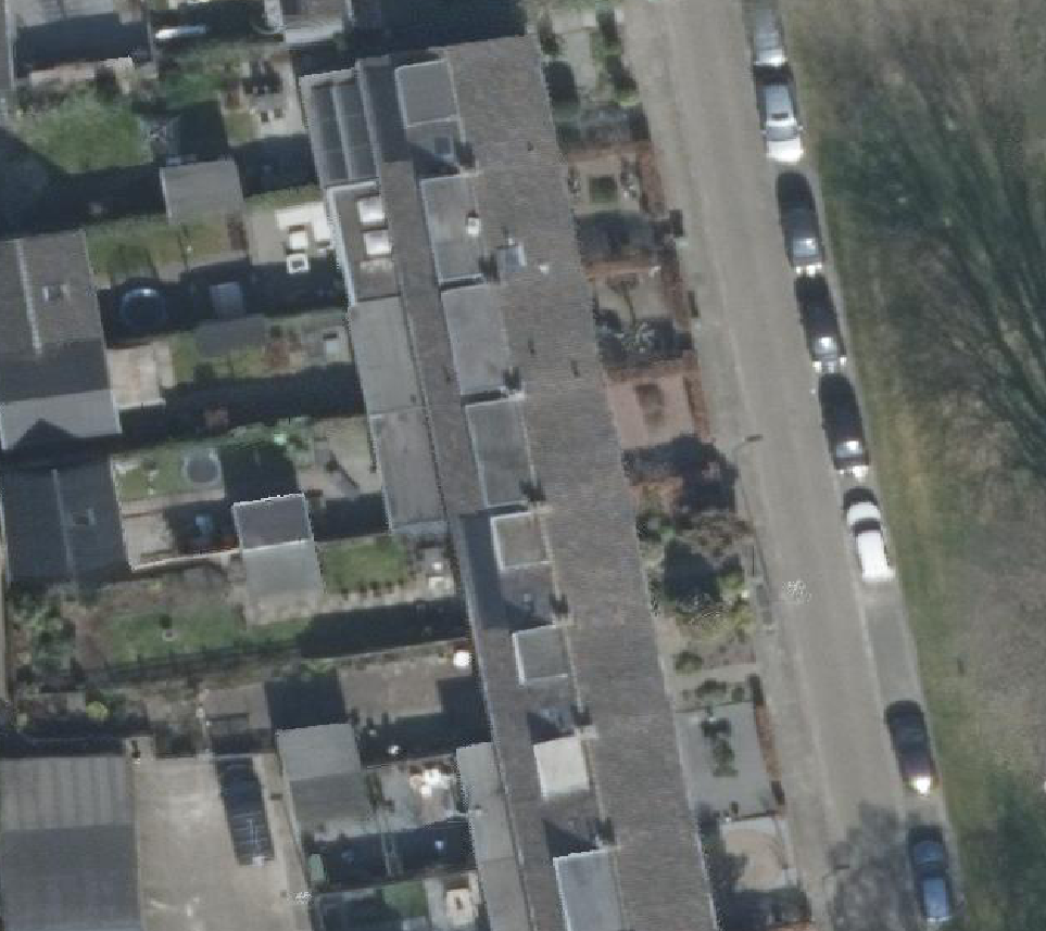 True ortho Luchtfoto op daksegment