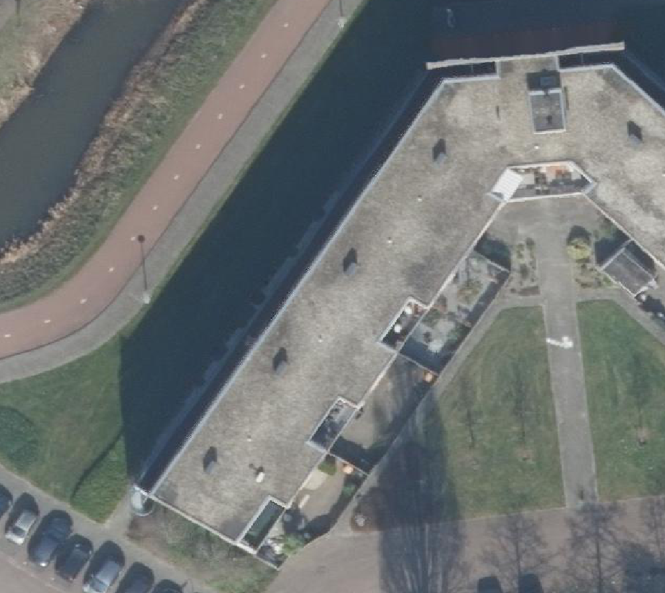 True ortho Luchtfoto op daksegment