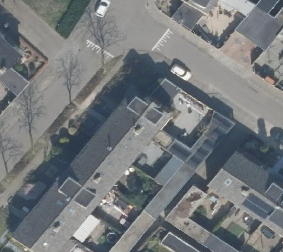 True ortho Luchtfoto op daksegment