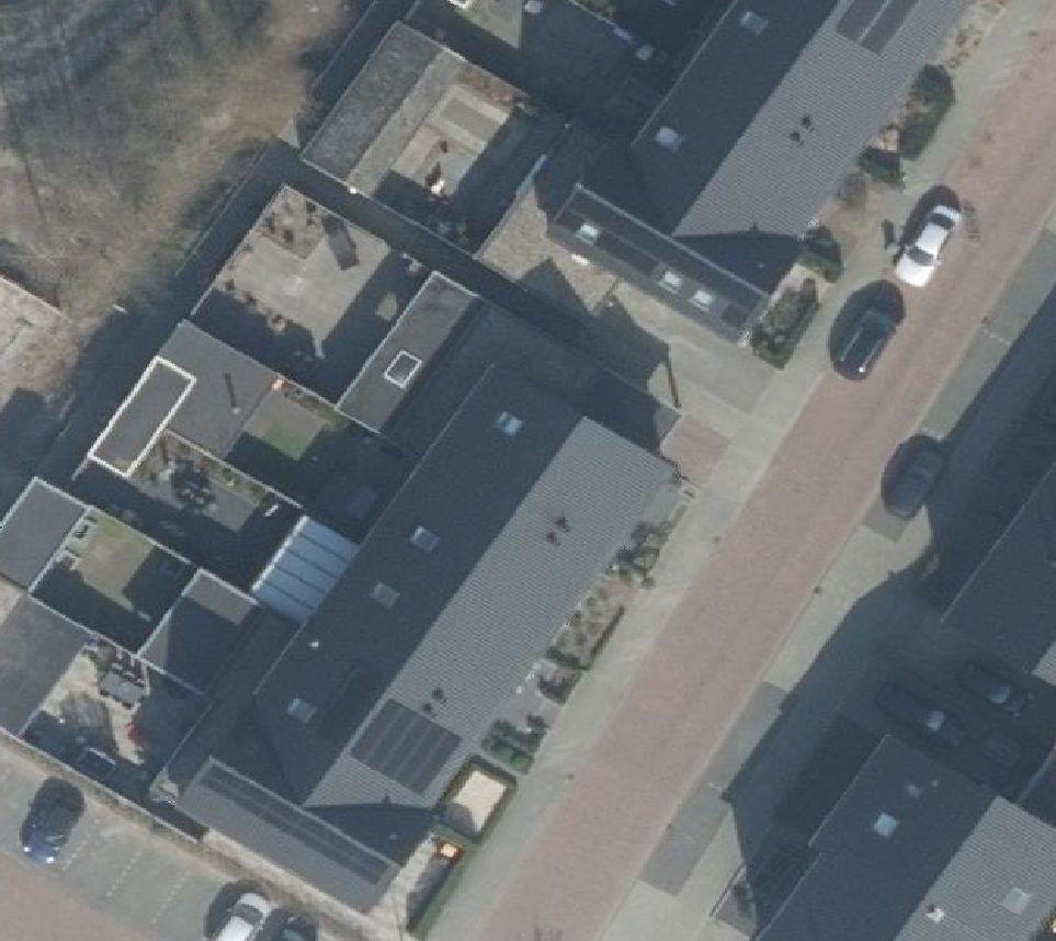 True ortho Luchtfoto op daksegment