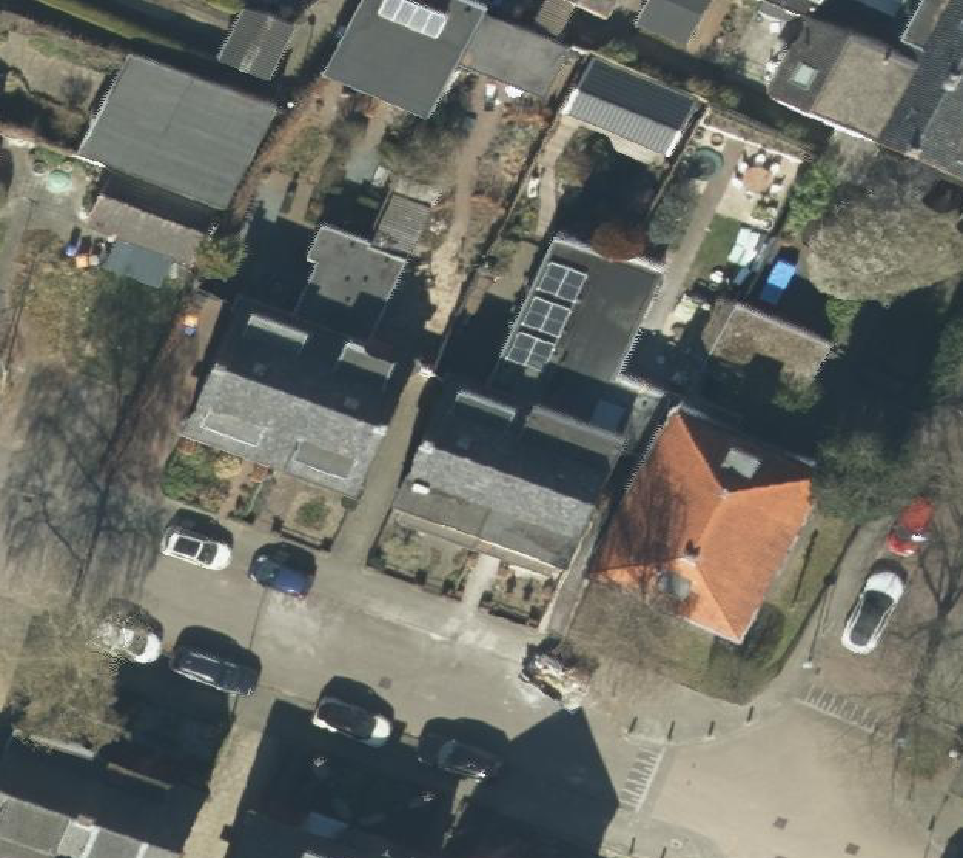 True ortho Luchtfoto op daksegment