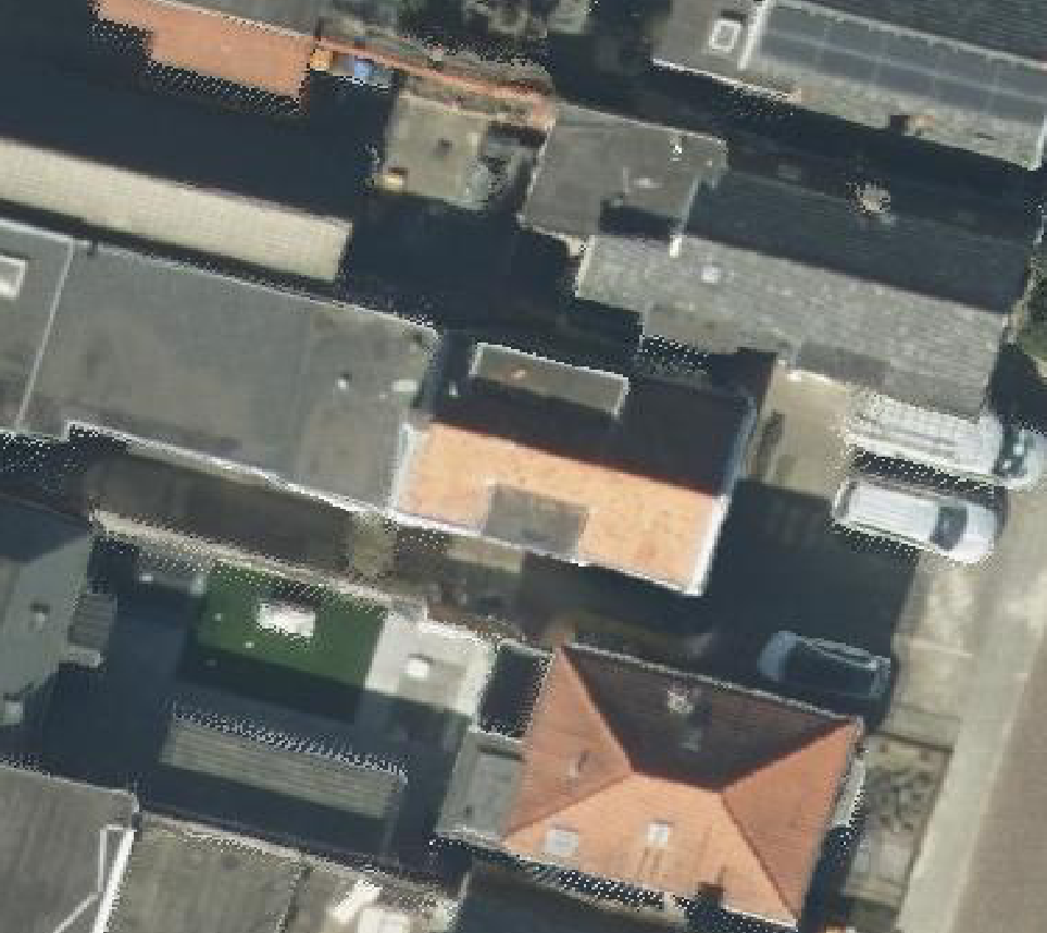 True ortho luchtfoto van Veenendaal met zicht op woning
