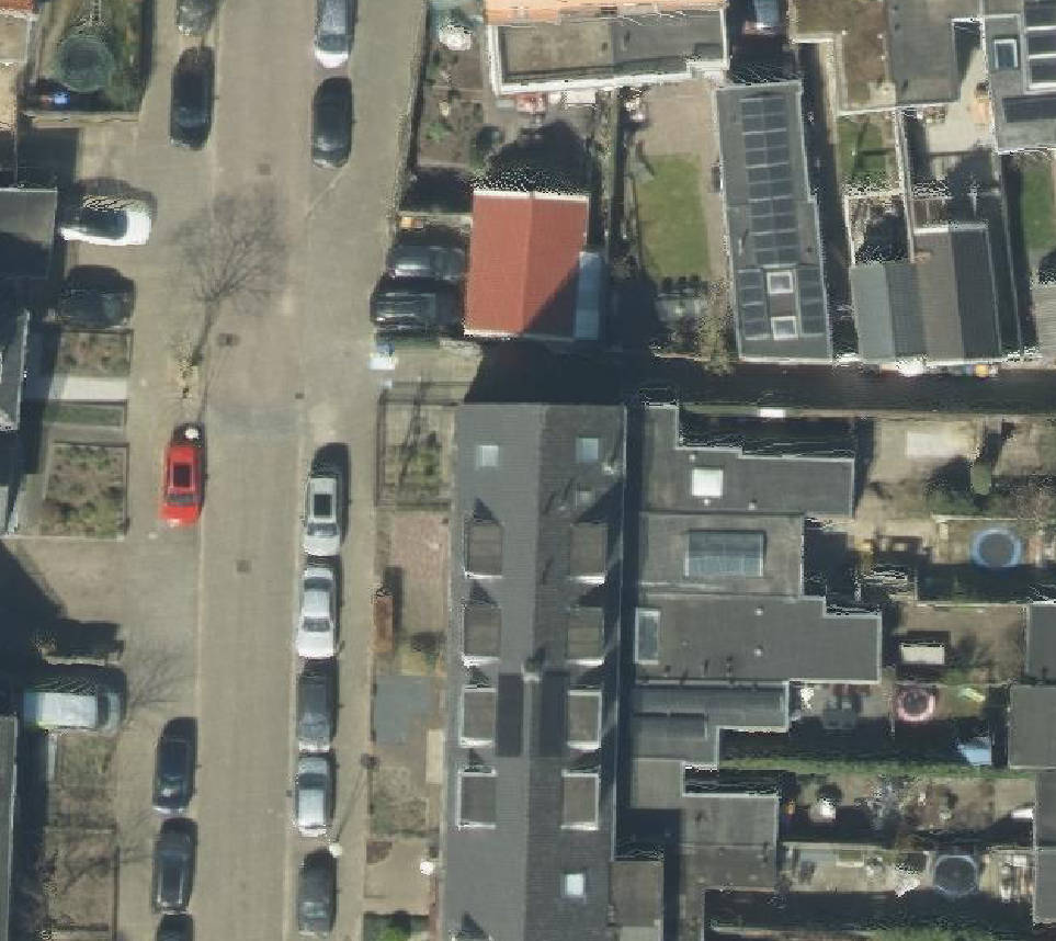 True ortho Luchtfoto op daksegment