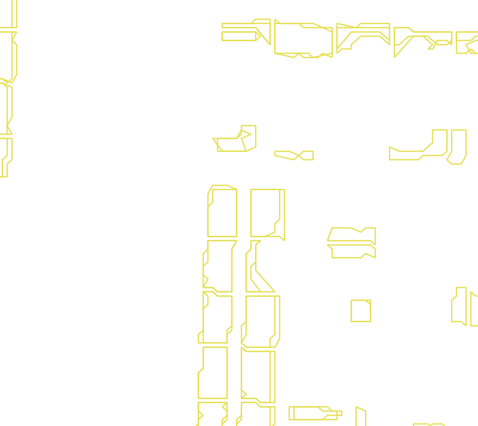 Daksegment met contourlijnen en structuurweergave