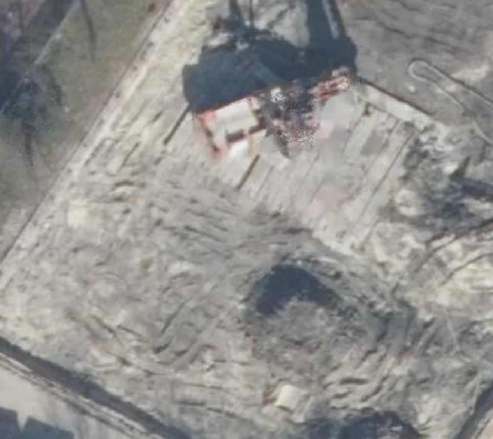 True ortho Luchtfoto op daksegment ingezoomd