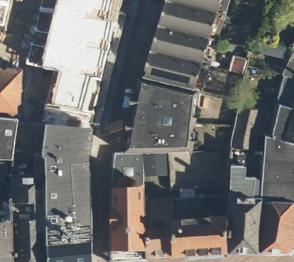 True ortho Luchtfoto op daksegment