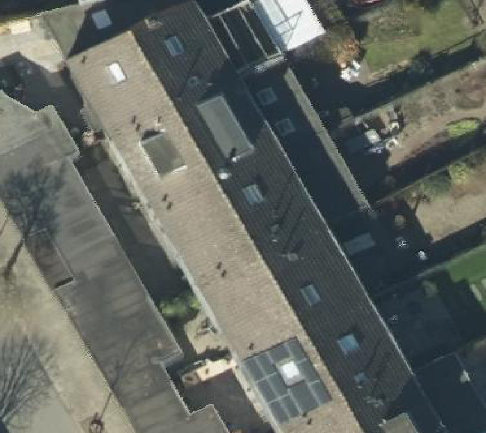 True ortho luchtfoto van Veenendaal met zicht op woning
