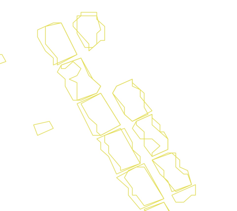 Daksegment ingezoomd met contourlijnen en structuurweergave