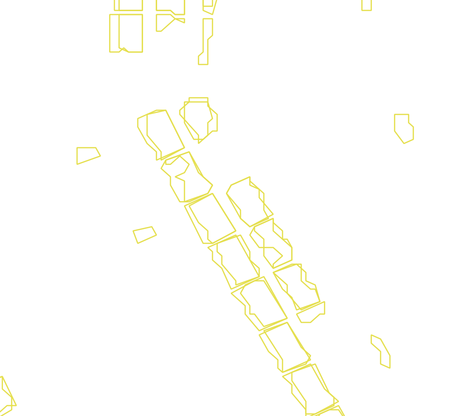 Daksegment met contourlijnen en structuurweergave