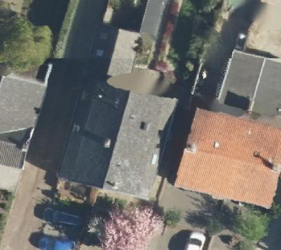 True ortho luchtfoto van Elst Ut met zicht op woning