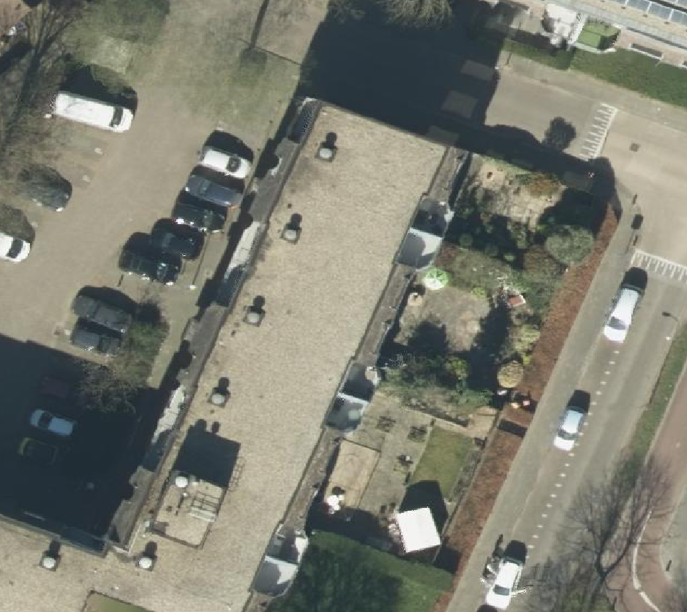 True ortho Luchtfoto op daksegment