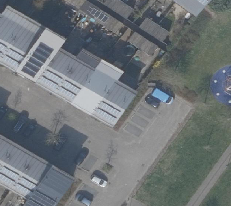 True ortho Luchtfoto op daksegment