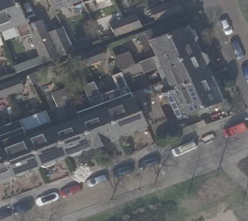 True ortho Luchtfoto op daksegment