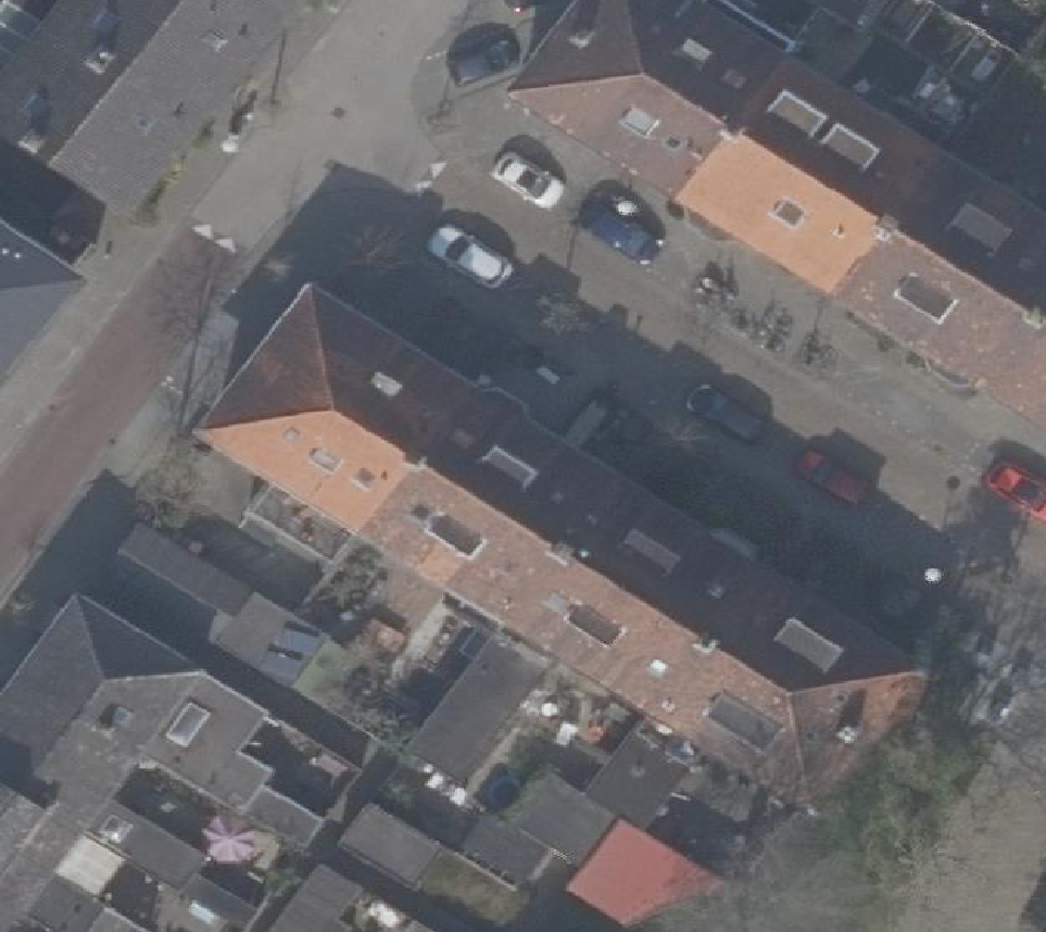 True ortho Luchtfoto op daksegment