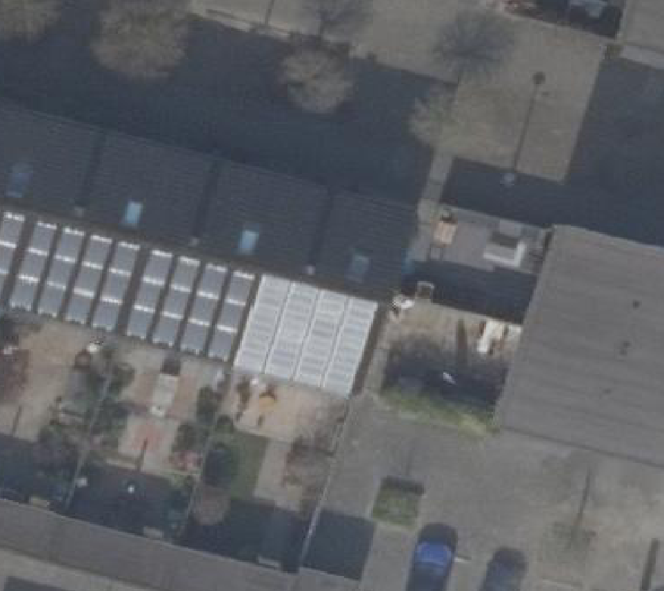 True ortho luchtfoto van Alkmaar met zicht op woning