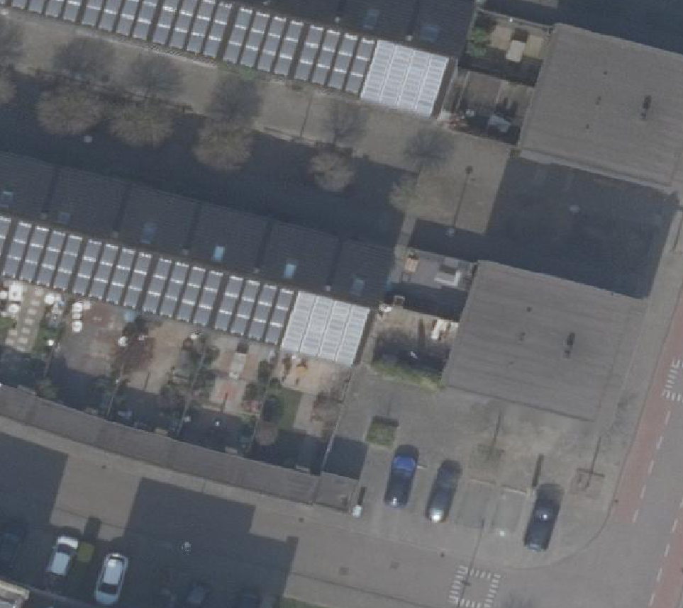 True ortho Luchtfoto op daksegment