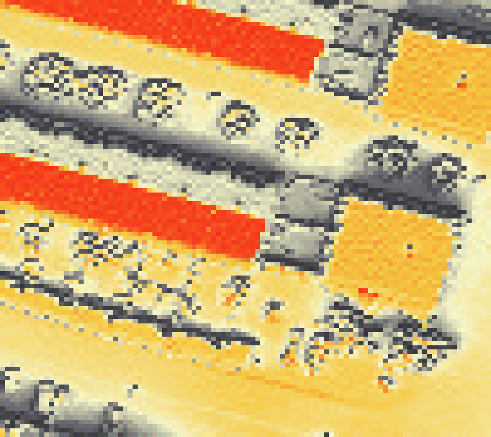 PV-irradiatie op daksegment met intensiteitsverdeling van zonlicht